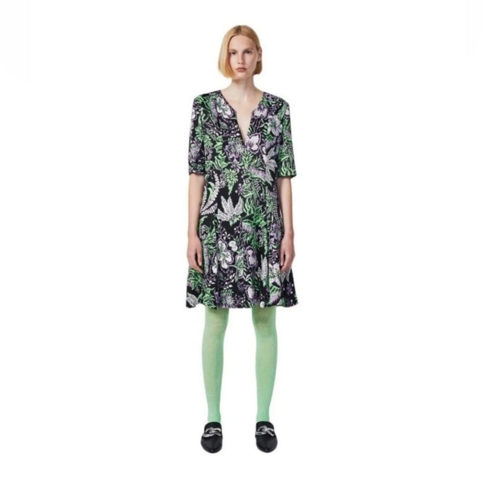 Rodebjer Kandy Vegetable Print Dress Black Size XL